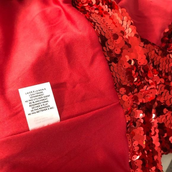 Leith red sequin mini cocktail party dress - Picture 11 of 12